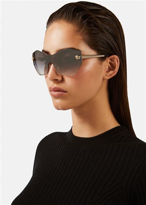 Versace Glam Medusa Shield Women's Sunglasses